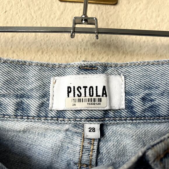 Pistola Cassie Super High Rise Straight Jeans in Moonlight Distressed Size 28 - Picture 5 of 7